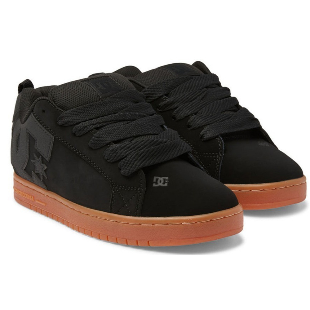 DC Shoes Men's Court Graffik Skate Shoe Black/Dark Chocolate - 300529-Size 8 M